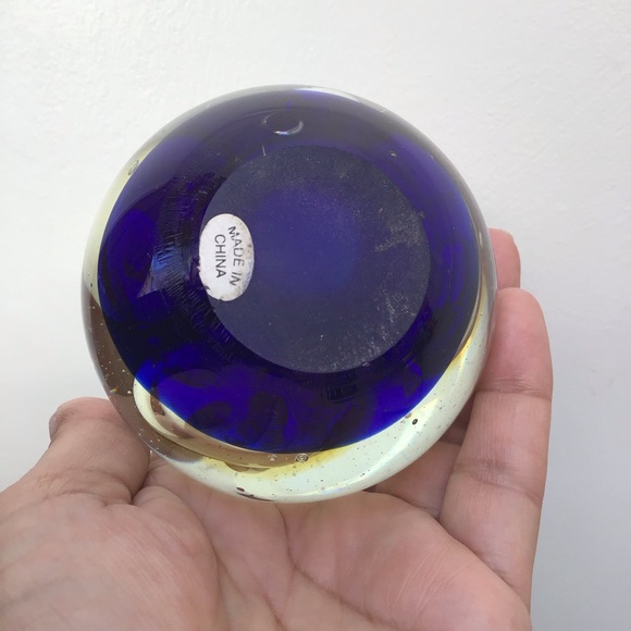 FINAL SALE Vintage Glass Art Bubble Paperweight - Picture 7 of 7